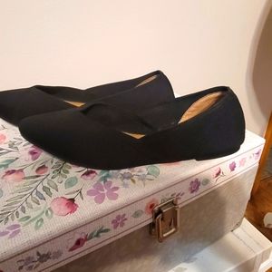 Cynthia Rowley Womens Pointed Toe Ballet Flat Knit Dress Comfort Slip On Flats